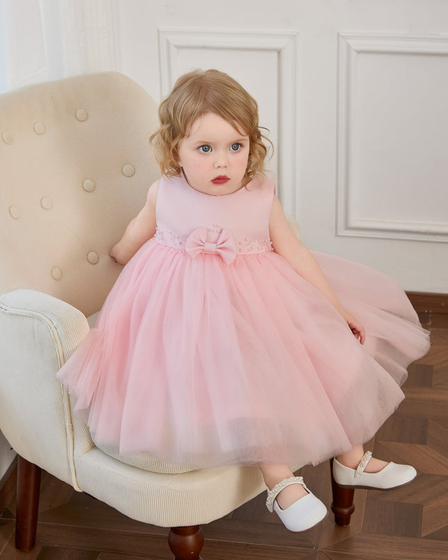 kids atelier tulleen Pink Oravelle Lace Petal Gown