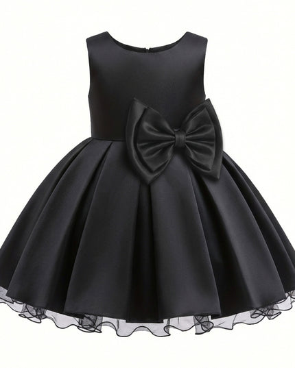 kids atelier tulleen Black Bow Waist Dress