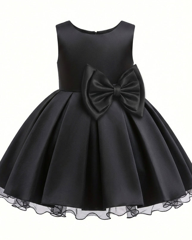 kids atelier tulleen Black Bow Waist Dress