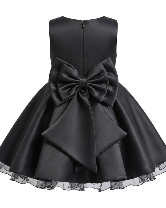 kids atelier tulleen Black Bow Waist Dress