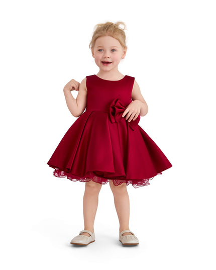 kids atelier tulleen Burgundy Canyonelle Bow Waist Dress