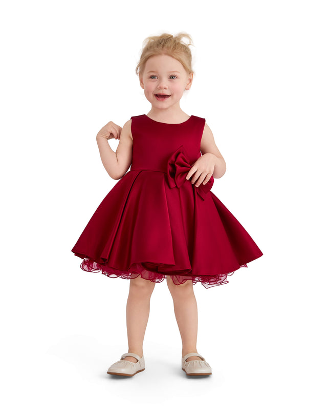 kids atelier tulleen Burgundy Canyonelle Bow Waist Dress