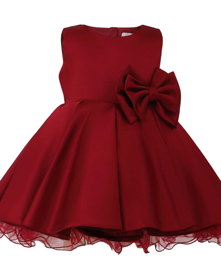 kids atelier tulleen Burgundy Canyonelle Bow Waist Dress