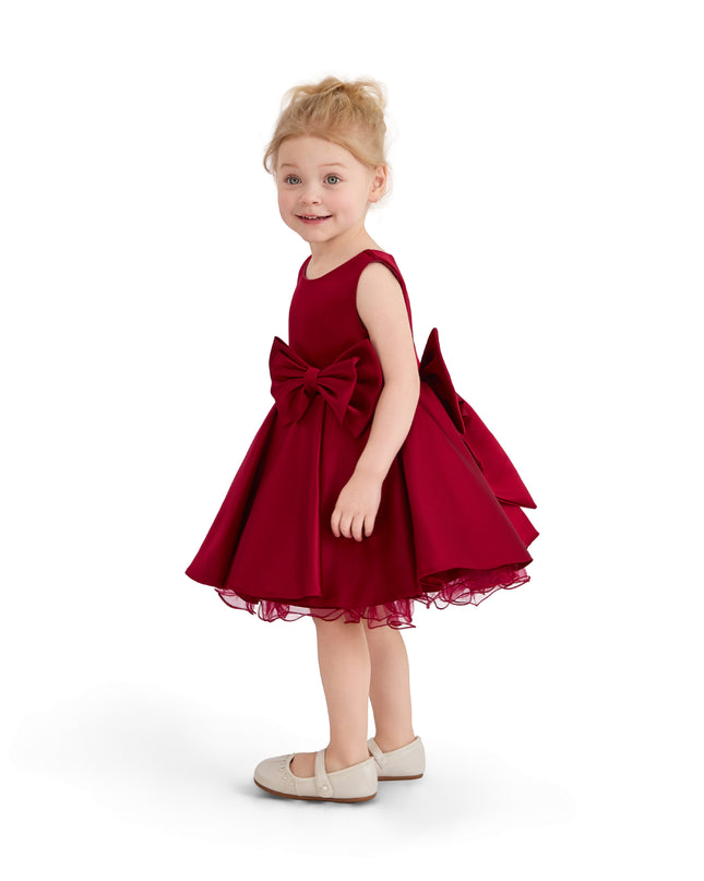 kids atelier tulleen Burgundy Canyonelle Bow Waist Dress