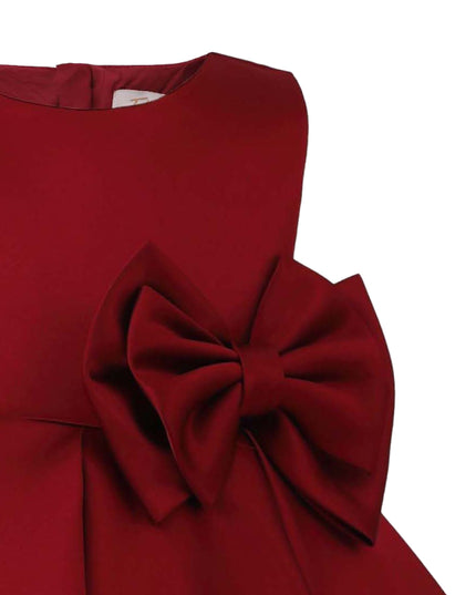 kids atelier tulleen Burgundy Canyonelle Bow Waist Dress