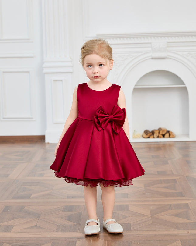 kids atelier tulleen Burgundy Canyonelle Bow Waist Dress