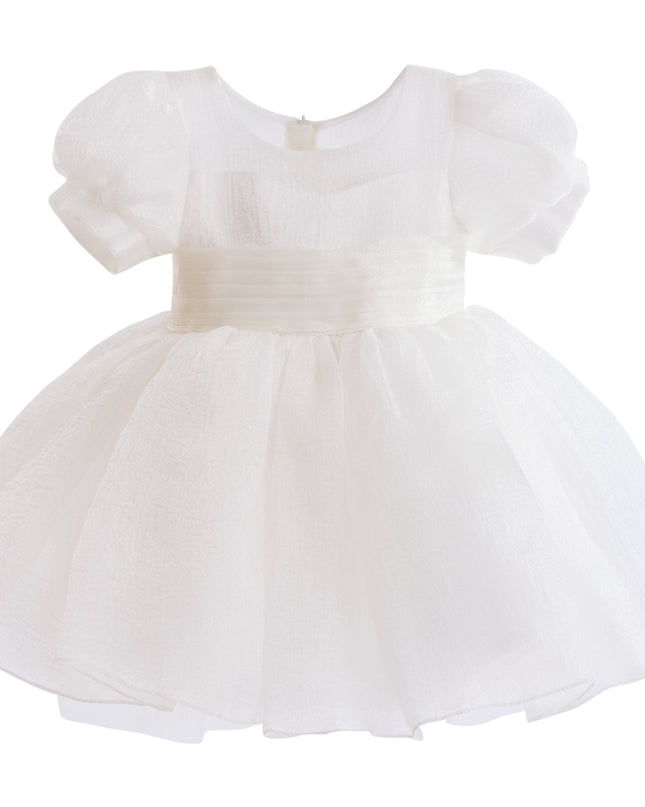kids atelier tulleen Ivory Brixton Puff-Sleeve Party Dress