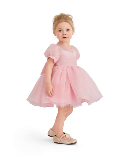 kids atelier tulleen Pink Brixton Puff-Sleeve Party Dress