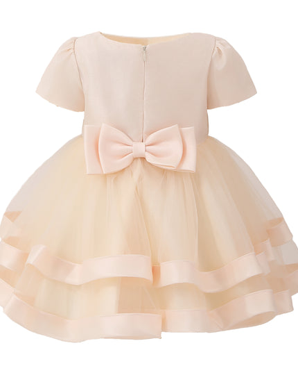 kids atelier tulleen Champagne Suttona Satin Bow Dress