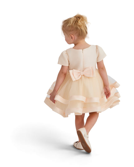 kids atelier tulleen Champagne Suttona Satin Bow Dress