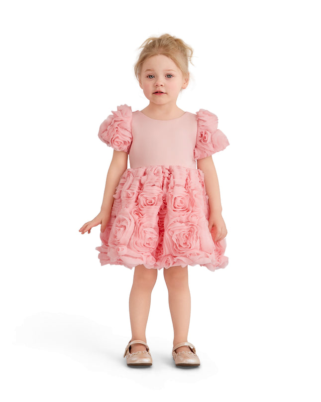 kids atelier tulleen Pink Bow Rosette Dress