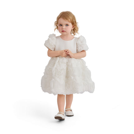 kids atelier tulleen White Bow Rosette Dress