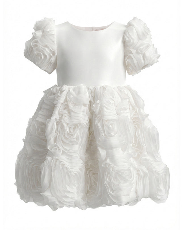 kids atelier tulleen White Bow Rosette Dress
