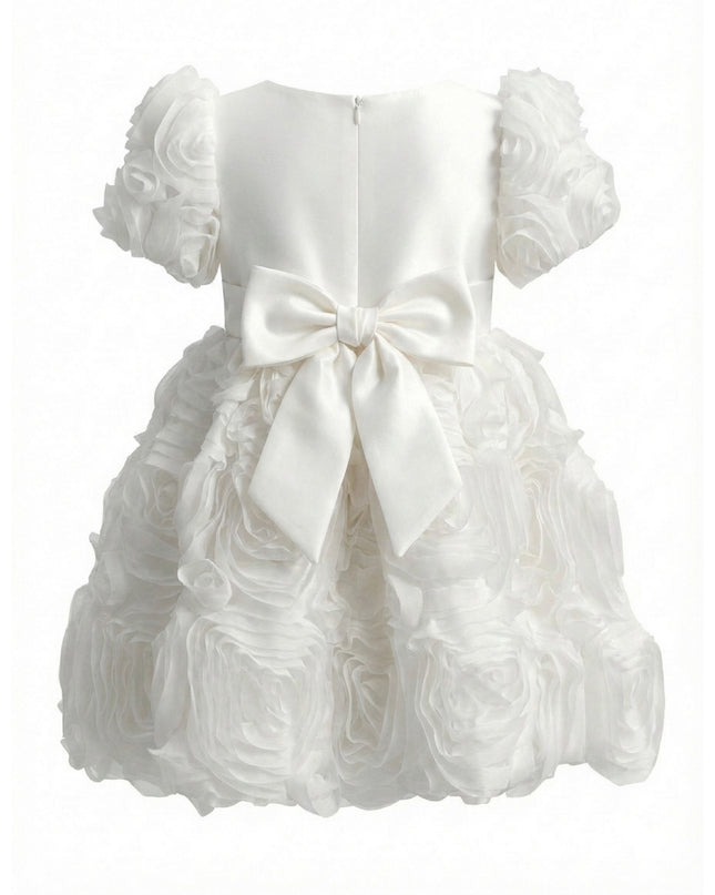 kids atelier tulleen White Bow Rosette Dress