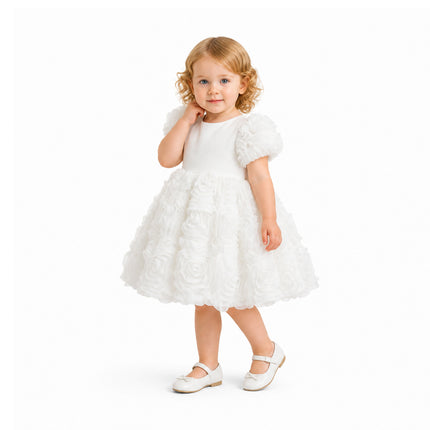 kids atelier tulleen White Bow Rosette Dress