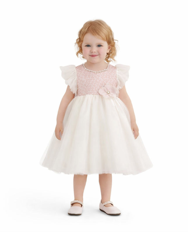 tulleen Pink Oaklyn Sequin Tulle Occasion Dress