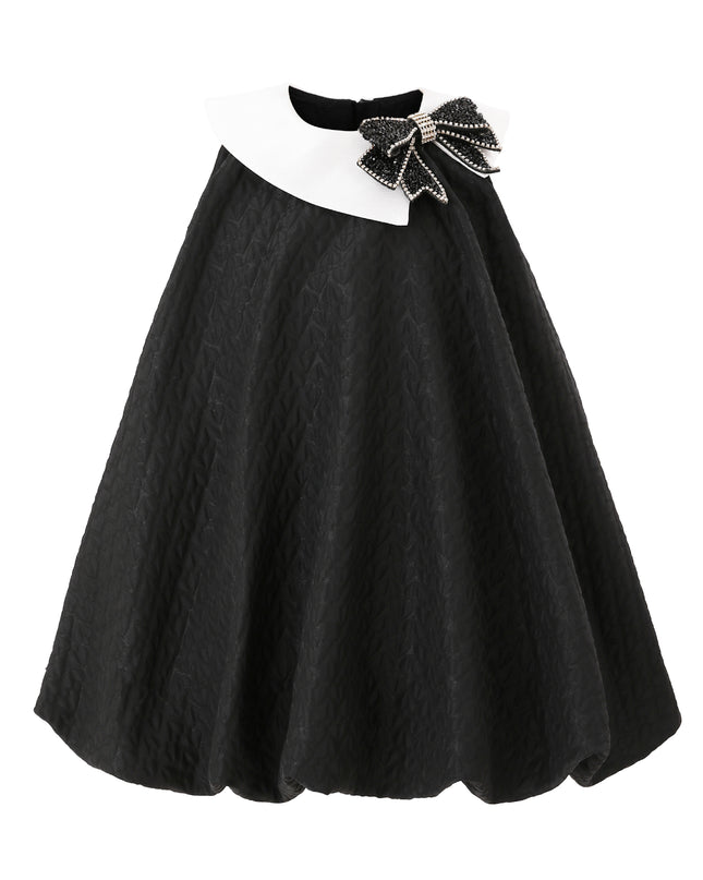 kids atelier tulleen Black Bow-Embellishment Dress