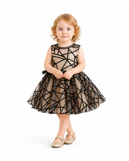 tulleen Beige Belvedra Pearl-Trim Ribbon Dress
