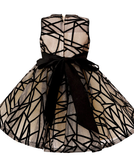 tulleen Beige Belvedra Pearl-Trim Ribbon Dress