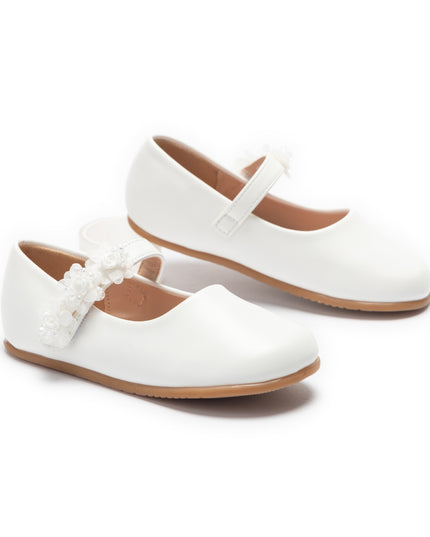 kids atelier tulleen White Lyra Flower Shoes
