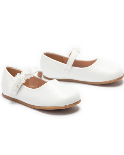 kids atelier tulleen White Lyra Flower Shoes