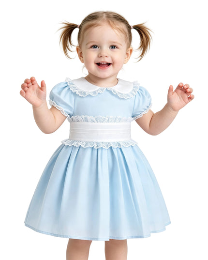 kids atelier tulleen Light Blue Odette Bow-Back Dress