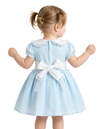 kids atelier tulleen Light Blue Odette Bow-Back Dress