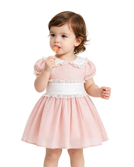 kids atelier tulleen Light Pink Odette Bow-Back Dress