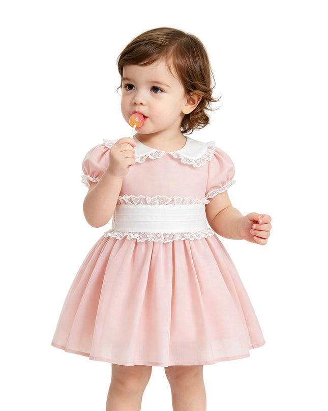 kids atelier tulleen Light Pink Odette Bow-Back Dress