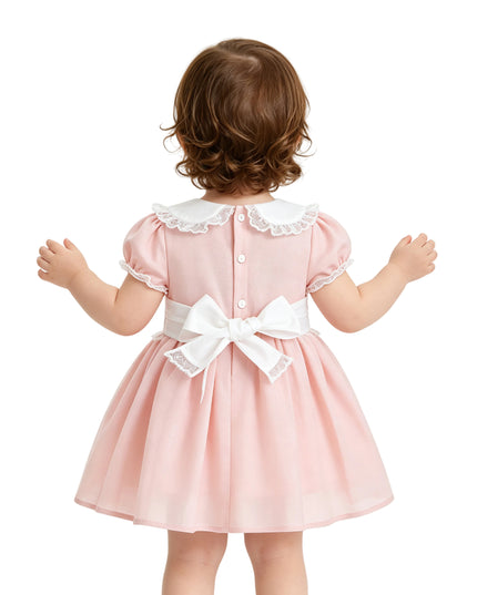 kids atelier tulleen Light Pink Odette Bow-Back Dress