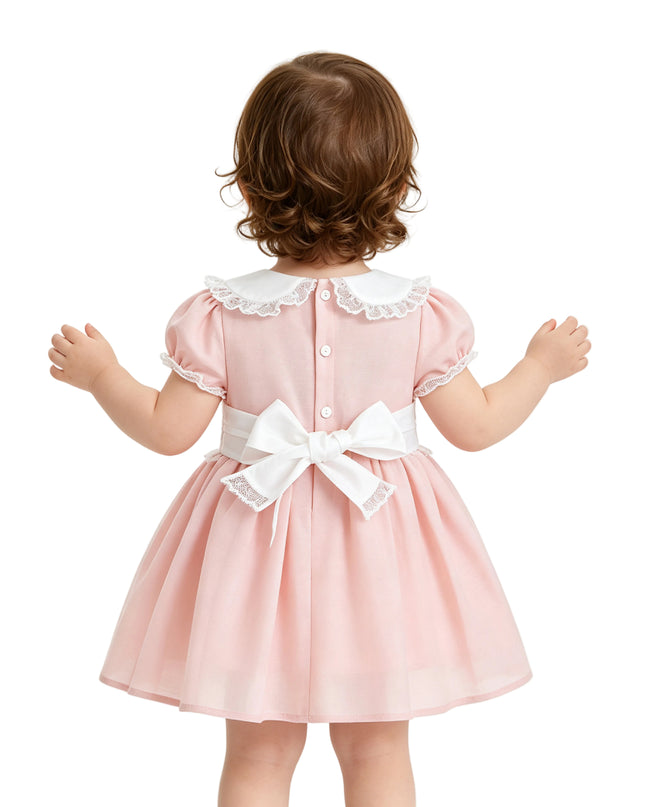 kids atelier tulleen Light Pink Odette Bow-Back Dress