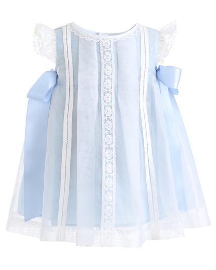 kids atelier tulleen Light Blue Romilly Satin Bow Dress