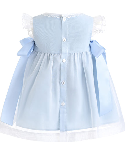 kids atelier tulleen Light Blue Romilly Satin Bow Dress