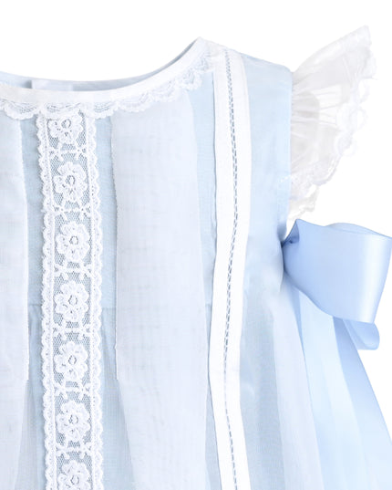 kids atelier tulleen Light Blue Romilly Satin Bow Dress