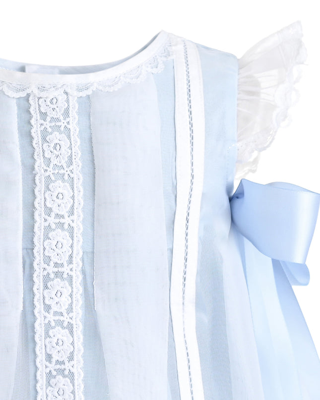 kids atelier tulleen Light Blue Romilly Satin Bow Dress