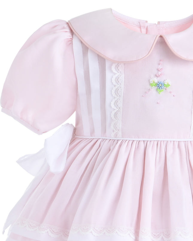 kids atelier tulleen Light Pink Rosabelle Embroidered Dress