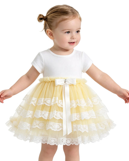 kids atelier tulleen Yellow Briony Tulle Dress