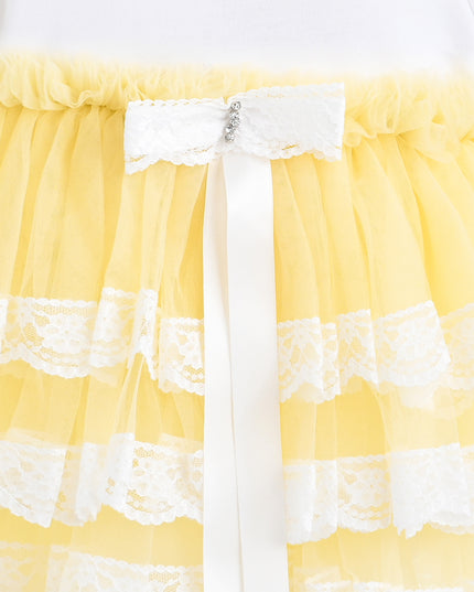 kids atelier tulleen Yellow Briony Tulle Dress