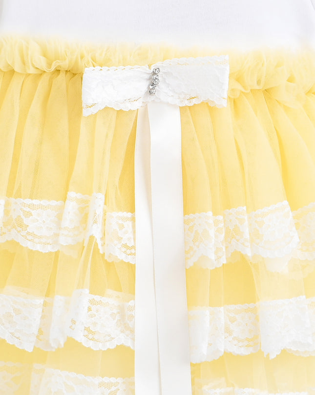 kids atelier tulleen Yellow Briony Tulle Dress