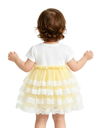 kids atelier tulleen Yellow Briony Tulle Dress