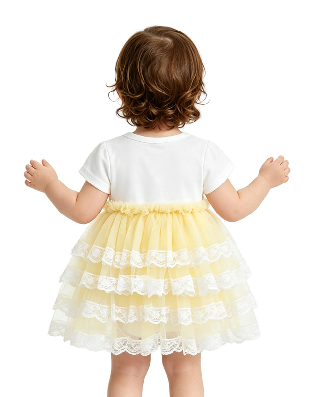 kids atelier tulleen Yellow Briony Tulle Dress