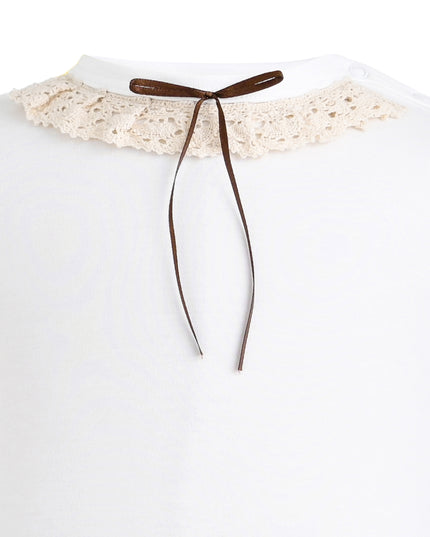 kids atelier tulleen White Elvira Lace Onesie