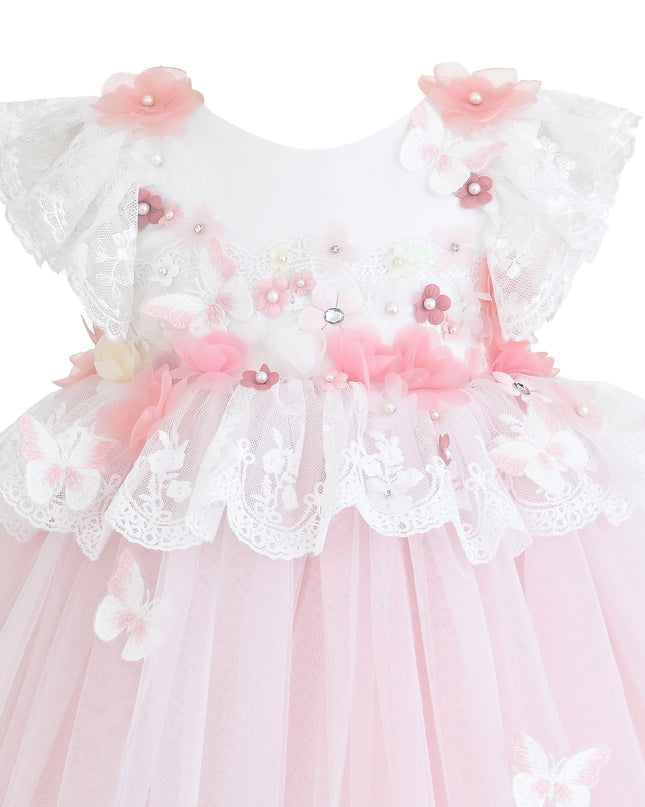 kids atelier Tulleen Pink Skyline Dress