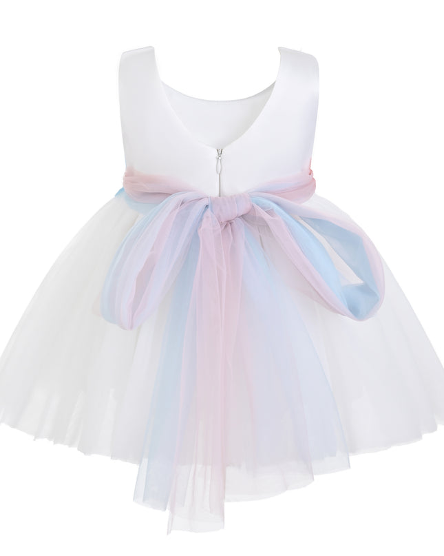 kids atelier tulleen White Elarisse Floral Waist Dress