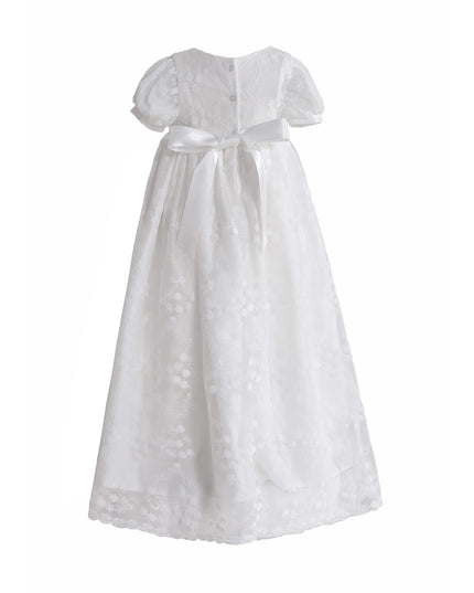 kids atelier tulleen White Emmeline Lace Christening Gown