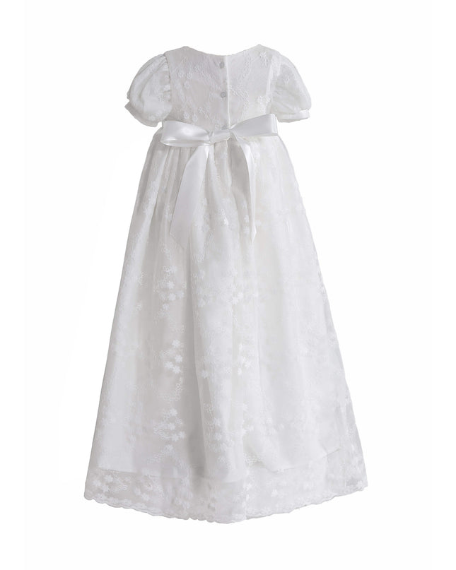 kids atelier tulleen White Emmeline Lace Christening Gown