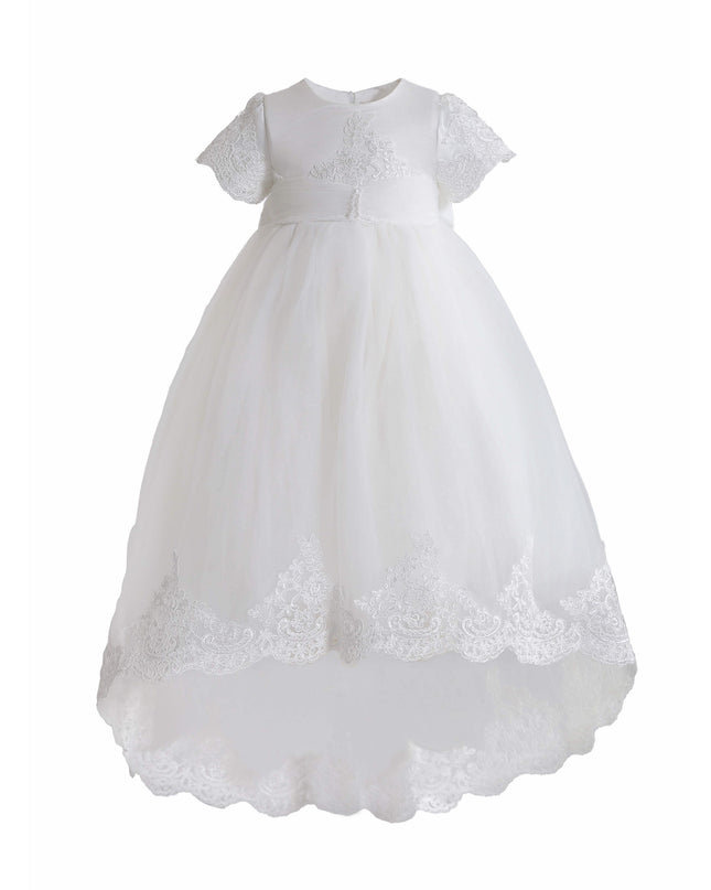 kids atelier tulleen White Paloma Lace Formal Dress