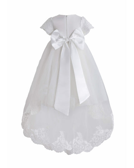 kids atelier tulleen White Paloma Lace Formal Dress