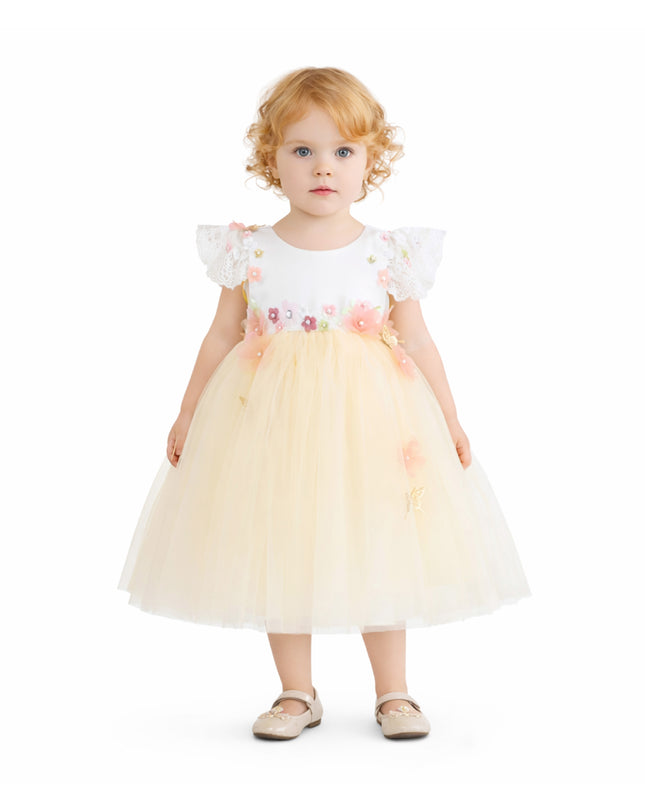 kids atelier Tulleen Yellow Madrone Fairy Dress