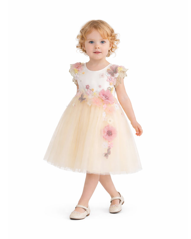 kids atelier tulleen Cream Rosslyn Dress
